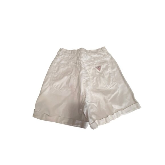 Vintage Guess Georges Marciano White High-Waisted Shorts Size 28 - Picture 3 of 5